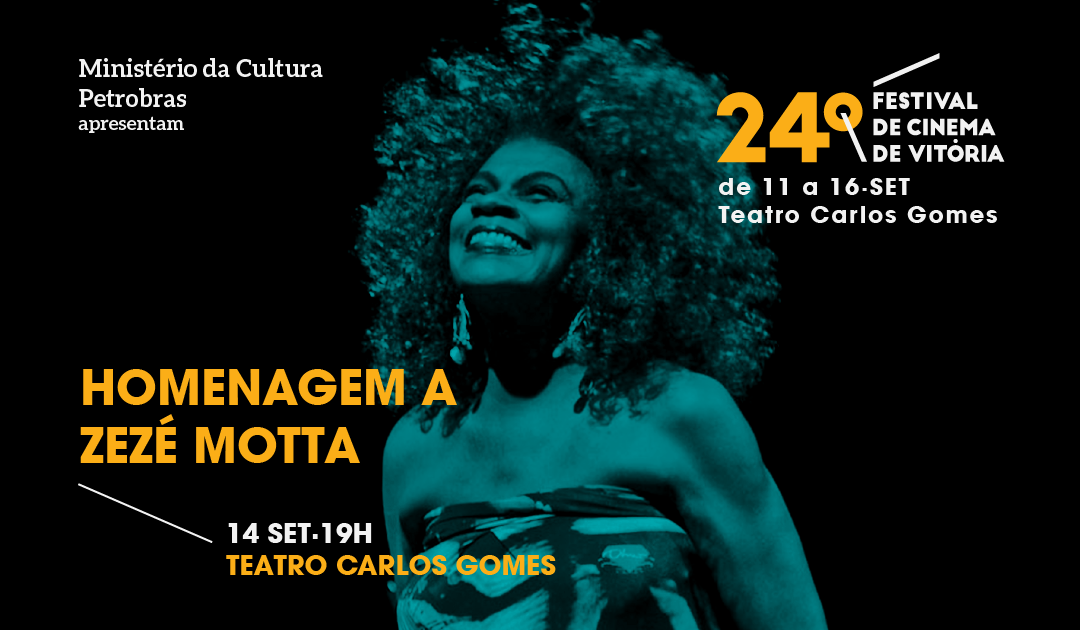 Zezé Motta é a homenageada nacional do 24º Festival de Cinema de Vitória