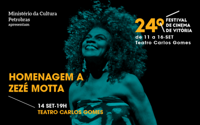 Zezé Motta é a homenageada nacional do 24º Festival de Cinema de Vitória